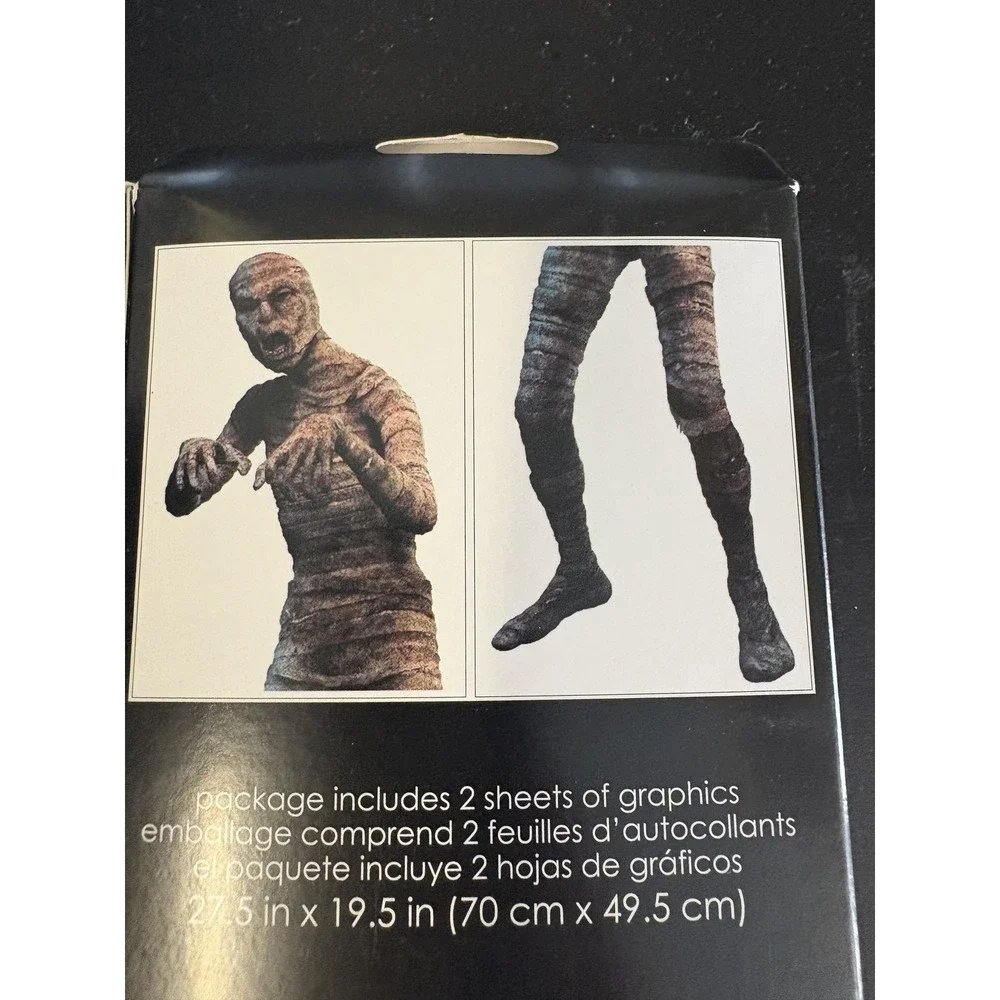 Brown Halloween Mummy Wall Art Mural Peel Stick Repositionable Decal 27.5x19.5